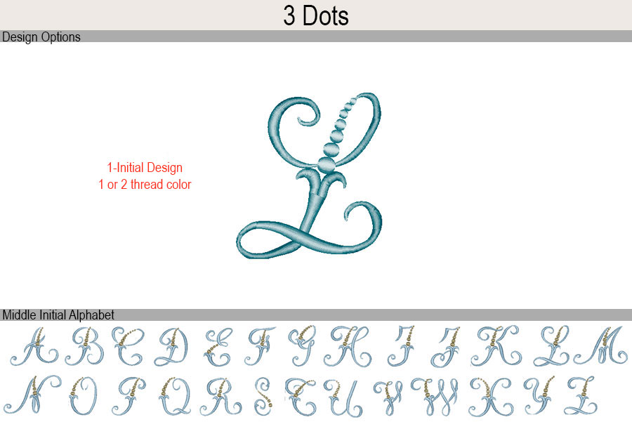 3 Dots - Monogram Alphabet - Jan de Luz Linens