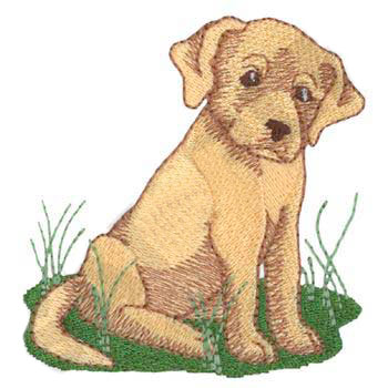 Lab Puppy -- DG0583 - Embroidery - Jan de Luz Linens