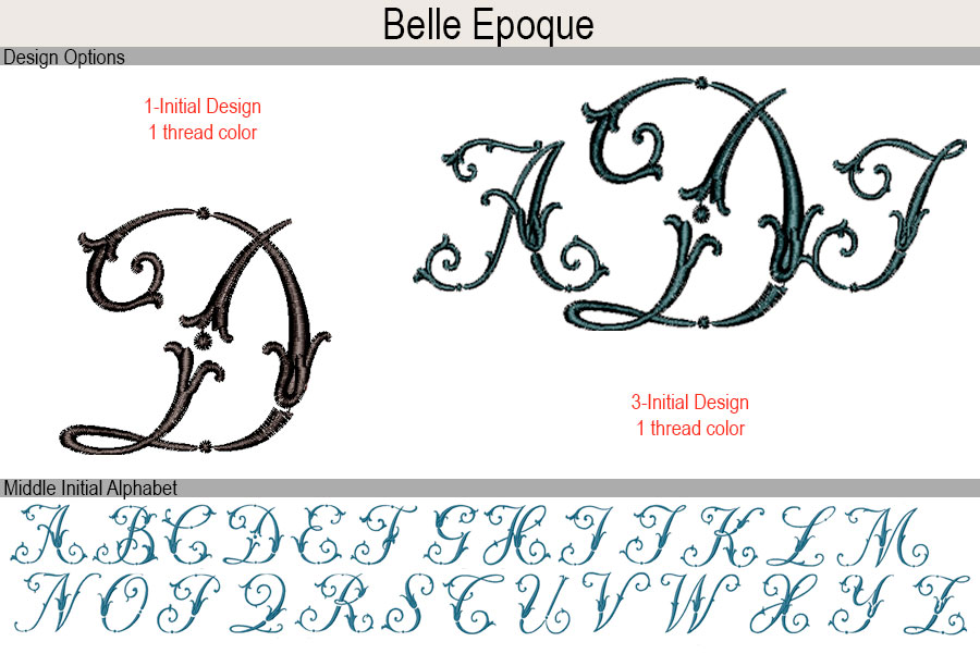 Belle Epoque - Monogram Alphabet - Jan de Luz Linens
