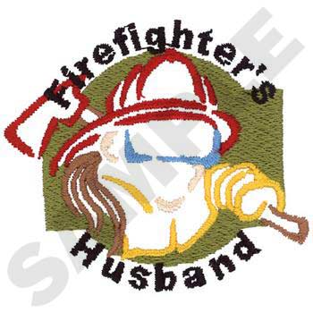 #FR0018 Firefighters Husband - Firefighting Embroidery - Jan de Luz Linens