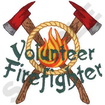 #FR0020 Volunteer Firefighter - Firefighting Embroidery - Jan de Luz Linens