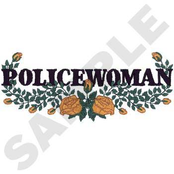 #FR0029 Policewoman - Police Embroidery - Jan de Luz Linens