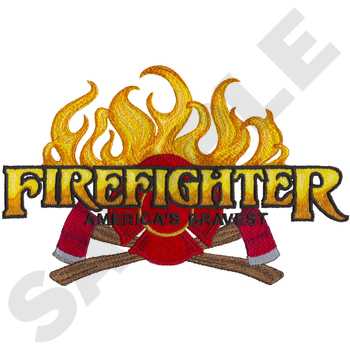 #FR0131 Firefighter 2 - Firefighting Embroidery - Jan de Luz Linens
