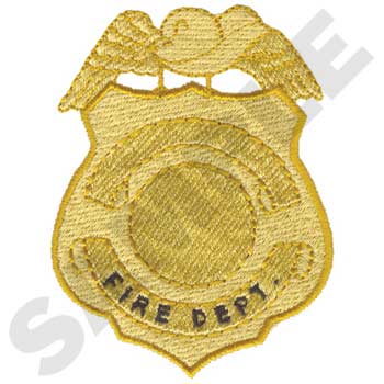 #FR0140 Firefighting Badge - Firefighting Embroidery - Jan de Luz Linens