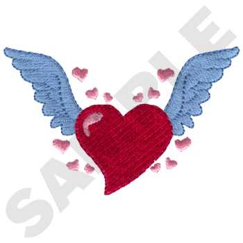 HY0615 Flying Heart - Valentine Embroidery - Jan de Luz Linens