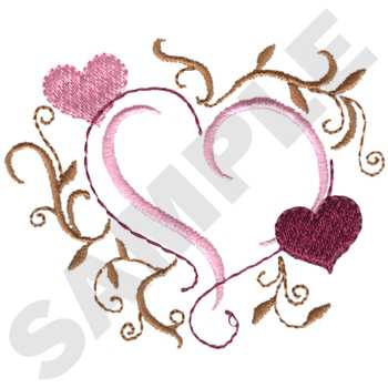 HY0769 Heart Stencil - Valentine Embroidery - Jan de Luz Linens
