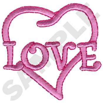 HY0771 Love Heart - Valentine Embroidery - Jan de Luz Linens
