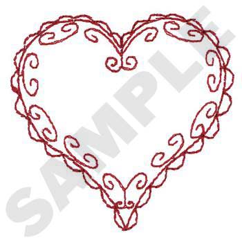 KC0001 Doily Heart - Valentine Embroidery - Jan de Luz Linens