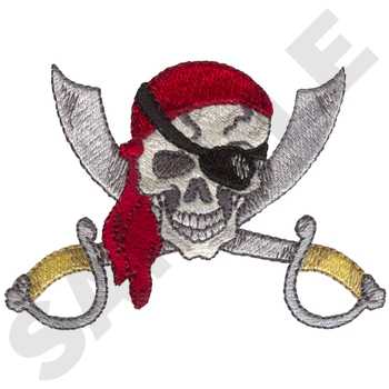 NT0932 Pirate Skull And Swords