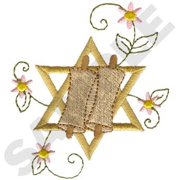 #RL0387 Bat Mitzvah - Hanukkah Embroidery - Jan de Luz Linens