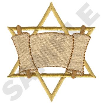 #RL0388 Torah - Hanukkah Embroidery - Jan de Luz Linens