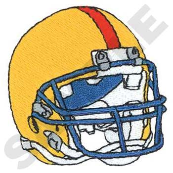 #SP0493 Yellow Football Helmet - Football Embroidery - Jan de Luz Linens