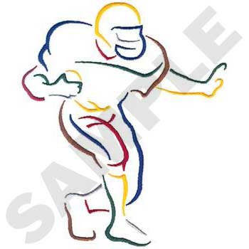 #SP0824 Quarterback - Football Embroidery - Jan de Luz Linens