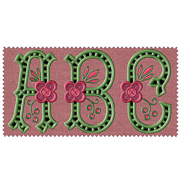 Country Charm Swatch - Monogram Embroidery