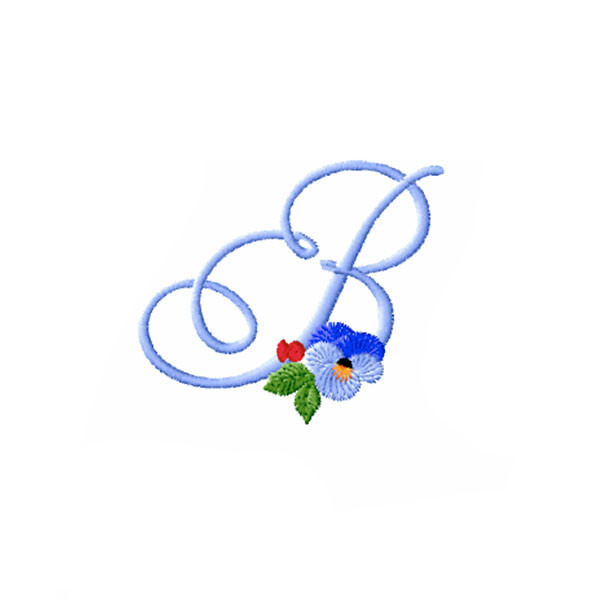 Pansies Swatch - Monogram Embroidery