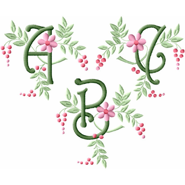 Spring Touch Swatch - Monogram Embroidery