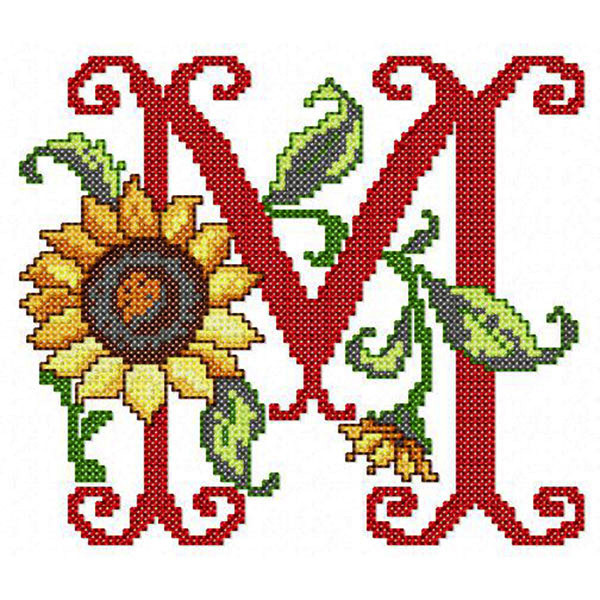 Sunflower Swatch - Monogram Embroidery