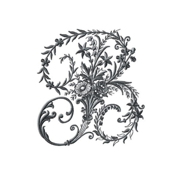 Victorian Whitework Swatch - Monogram Embroidery