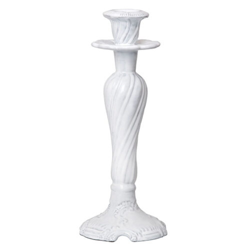 White Candlestick Holder Series Jan de Luz Linens