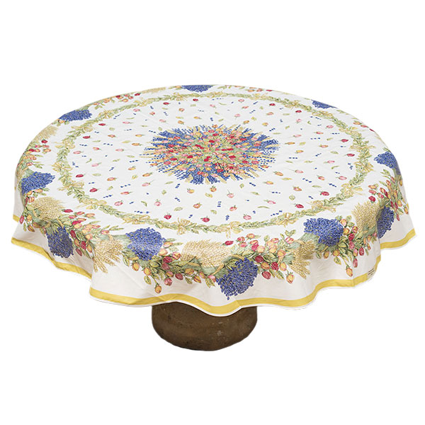 Outdoor Provencal Tablecloth - Lavender - Jan de Luz Linens