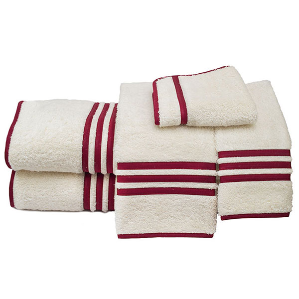 Burgandy Biarritz Towel Collection