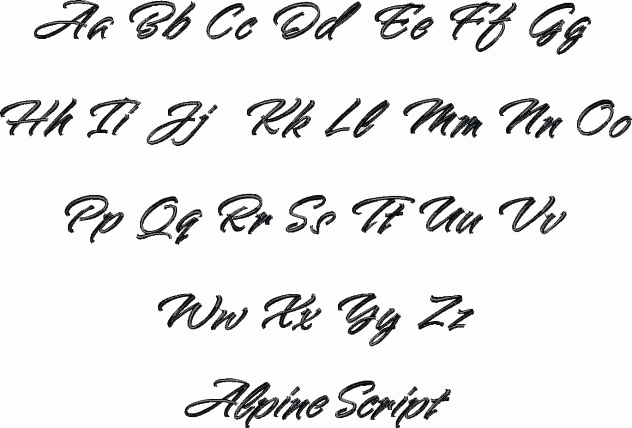 alpine script font free