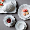 White Baroque Salad Plate