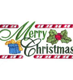 #XM0967 Merry Christmas - Christmas Embroidery - Jan de Luz Linens