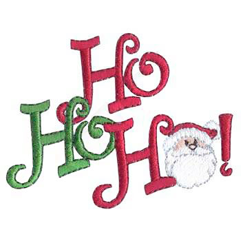 #XM0976 Ho Ho Ho - Christmas Embroidery - Jan de Luz Linens