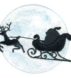 #XM1064 Santa Claus Silhouette - Christmas Embroidery - Jan de Luz Linens