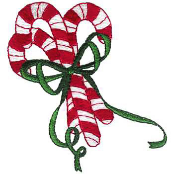 #XM1192 Candy Cane Bouquet - Christmas Embroidery - Jan de Luz Linens