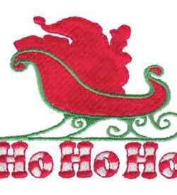 #XM1247 Ho Ho Ho - Christmas Embroidery - Jan de Luz Linens