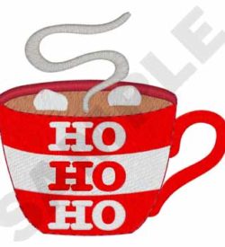 #XM2130 Cup Of Hot Chocolate - Christmas Embroidery - Jan de Luz Linens