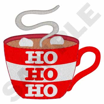 #XM2130 Cup Of Hot Chocolate - Christmas Embroidery - Jan de Luz Linens