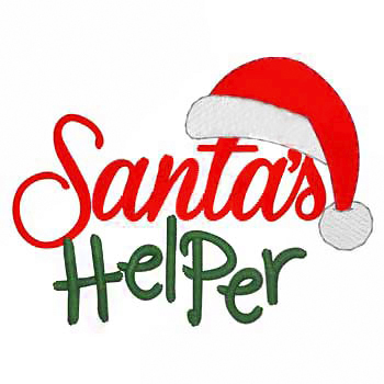 #XM2134 Santas Helper - Christmas Embroidery - Jan de Luz Linens