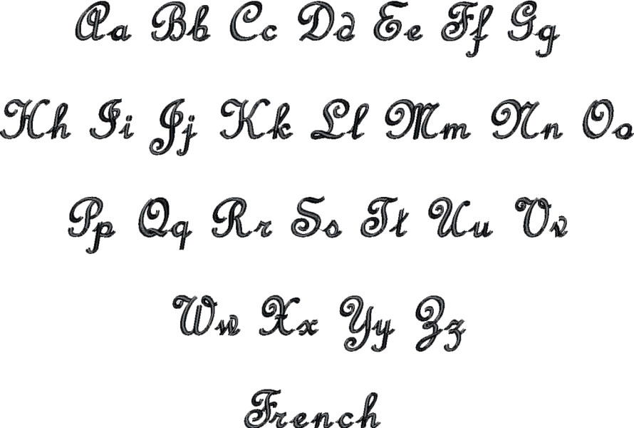 French Script Font - Text Gallery - Jan de Luz Linens