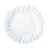 White Ruffle Dinner Plate
