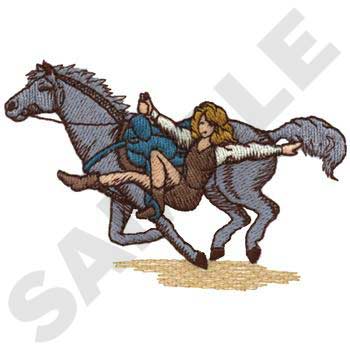 #HR0884 Trick Riding - Western Embroidery - Jan de Luz Linens