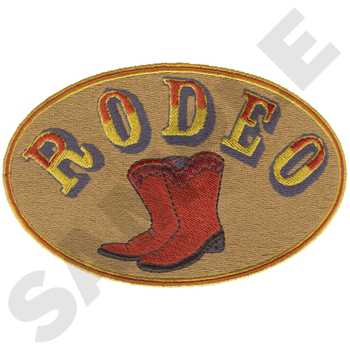 #HR1086 Rodeo With Boots - Western themed Embroidery - Jan de Luz Linens
