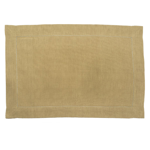 Emily Placemat Wheat Emily Collection Jan de Luz Linens Jan de