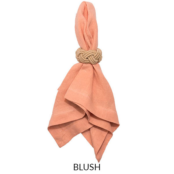 Washed Linen Napkin - Blush - Jan de Luz Linens