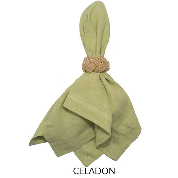 Washed Linen Napkin - Celadon - Jan de Luz Linens