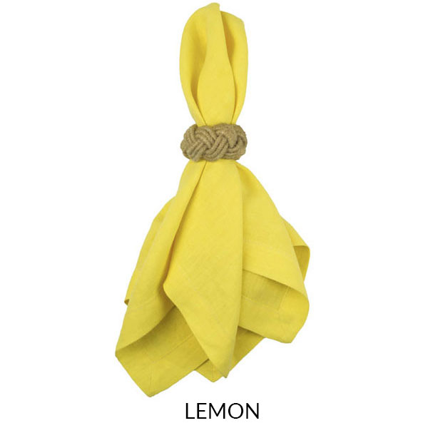Washed Linen Napkin - Lemon - Jan de Luz Linens
