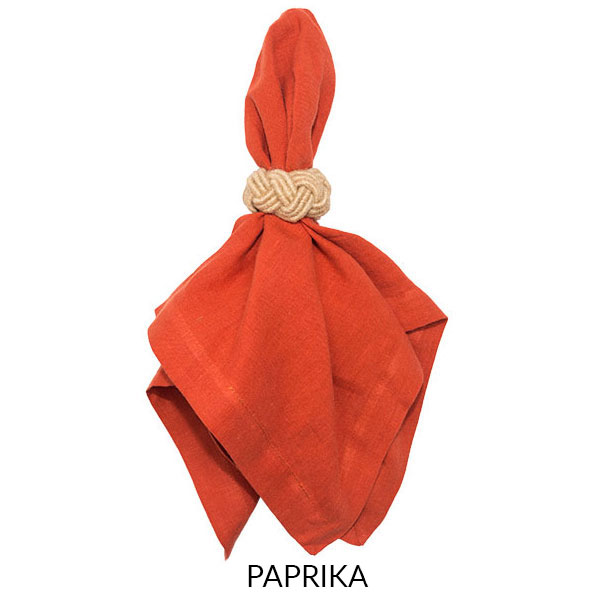 Washed Linen Napkin - Paprika - Jan de Luz Linens