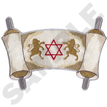 RL0418 Torah 3 - Hanukkah Embroidery - Jan de Luz Linens