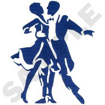 #SP0631 Blue Ballroom Dancing - Dance Embroidery - Jan de Luz Linens