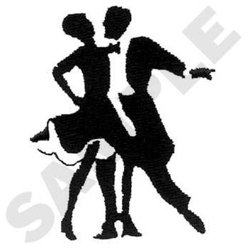 #SP0677 Black Ballroom Dancing - Dance Embroidery - Jan de Luz Linens