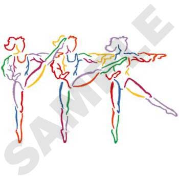 #SP1329 Dance Line - Dance Embroidery - Jan de Luz Linens
