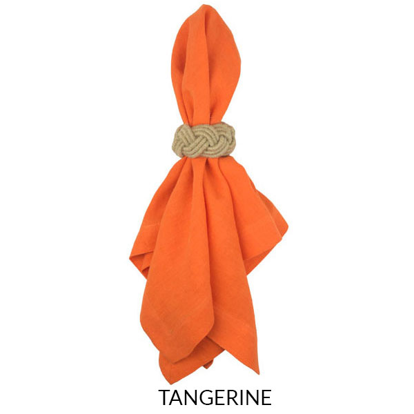 Washed Linen Napkin - Tangerine - Jan de Luz Linens