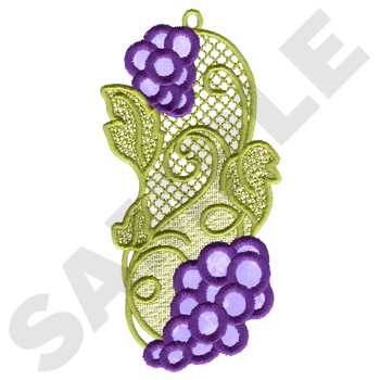 Grapes #FD0277 - Wine Embroidery - Jan de Luz Linens